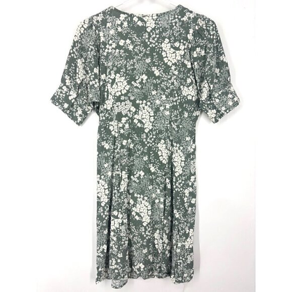 NWOT Joe Fresh Floral Mini Dress Green and White XS - Picture 3 of 5